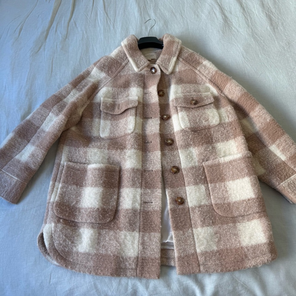 Sezane Joe Coat Ecru Beige - Picture 5 of 10